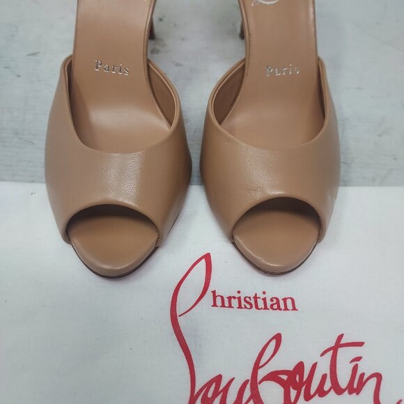 CHRISTIAN LOUBOUTIN Me Dolly Leather Blush Mule Sandal - Picture 7 of 12